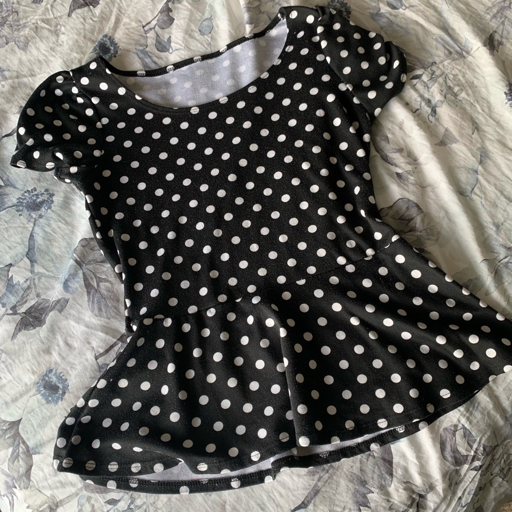 black & white peplum